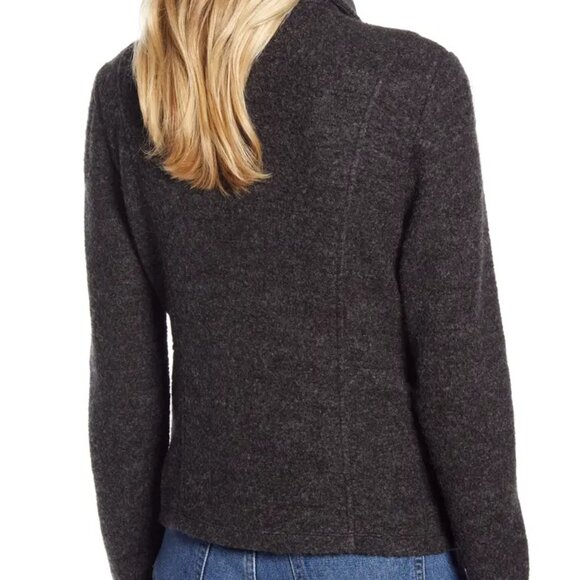 EUC Halogen Knit Moto Jacket, S, Asymmetrical black - Picture 2 of 11